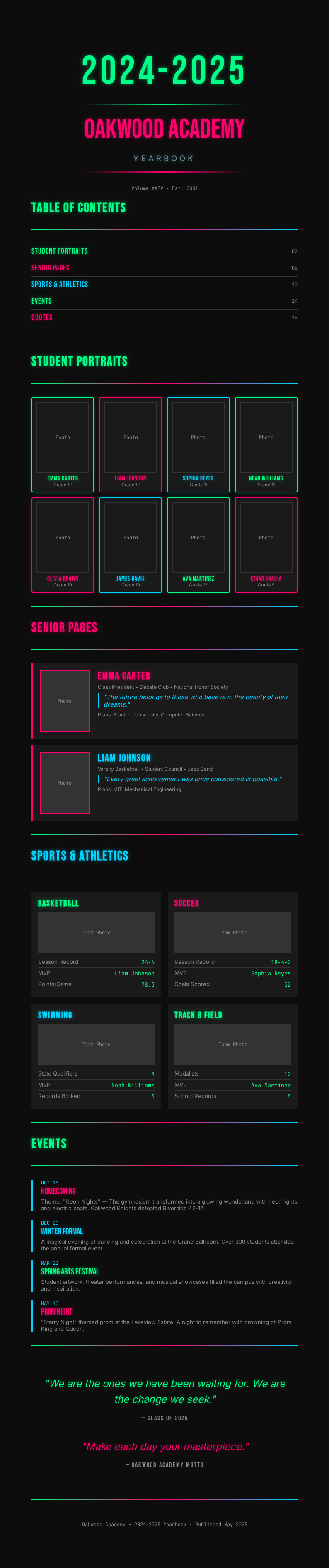 Neon Bold Yearbook